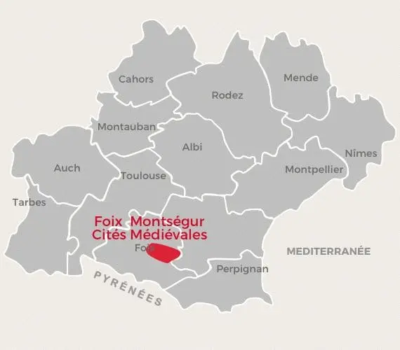 cartographie de Foix et des cités médiévales de l'Ariège