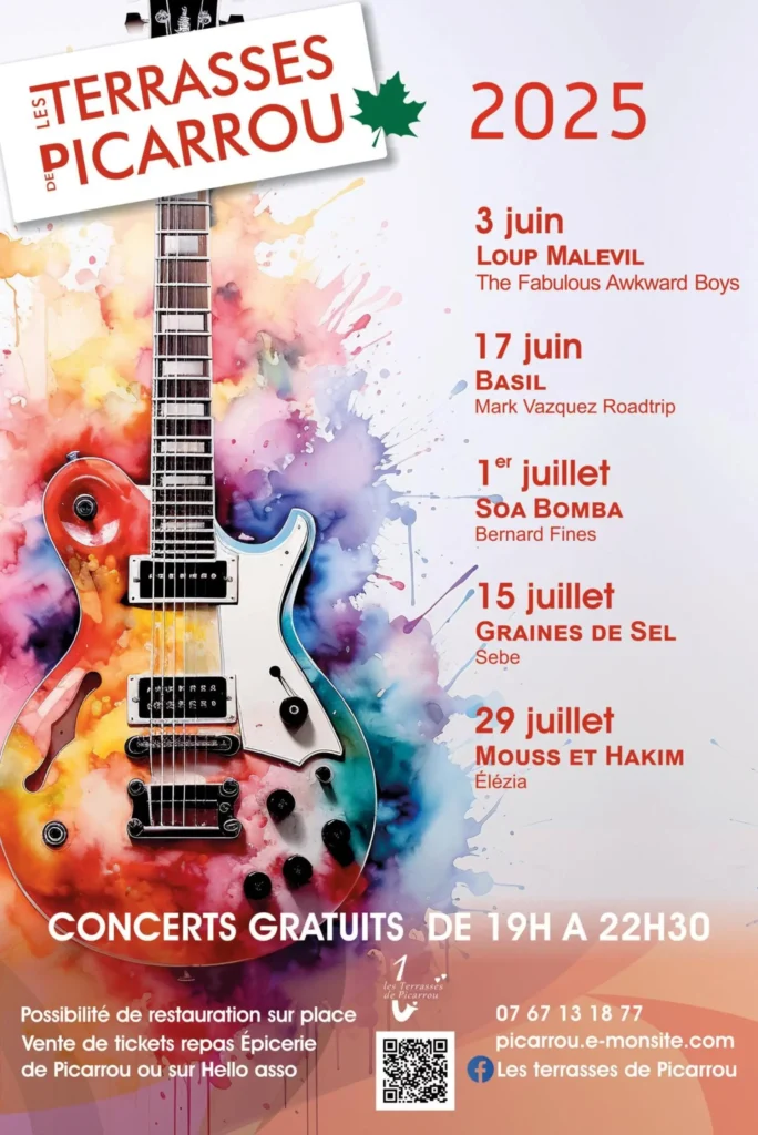 Affiche du festival Les terrasses de picarrou 2025